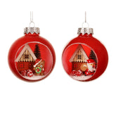 Decoris Shatterproof Bauble with Pets 8cm - 2 Assorted
